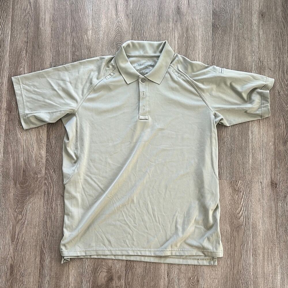 5.11 Tactical Jersey Short Sleeve Polo Tan Large First Responder Workwear‎